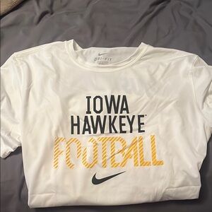 Nike White Iowa Hawkeye Football T-Shirt